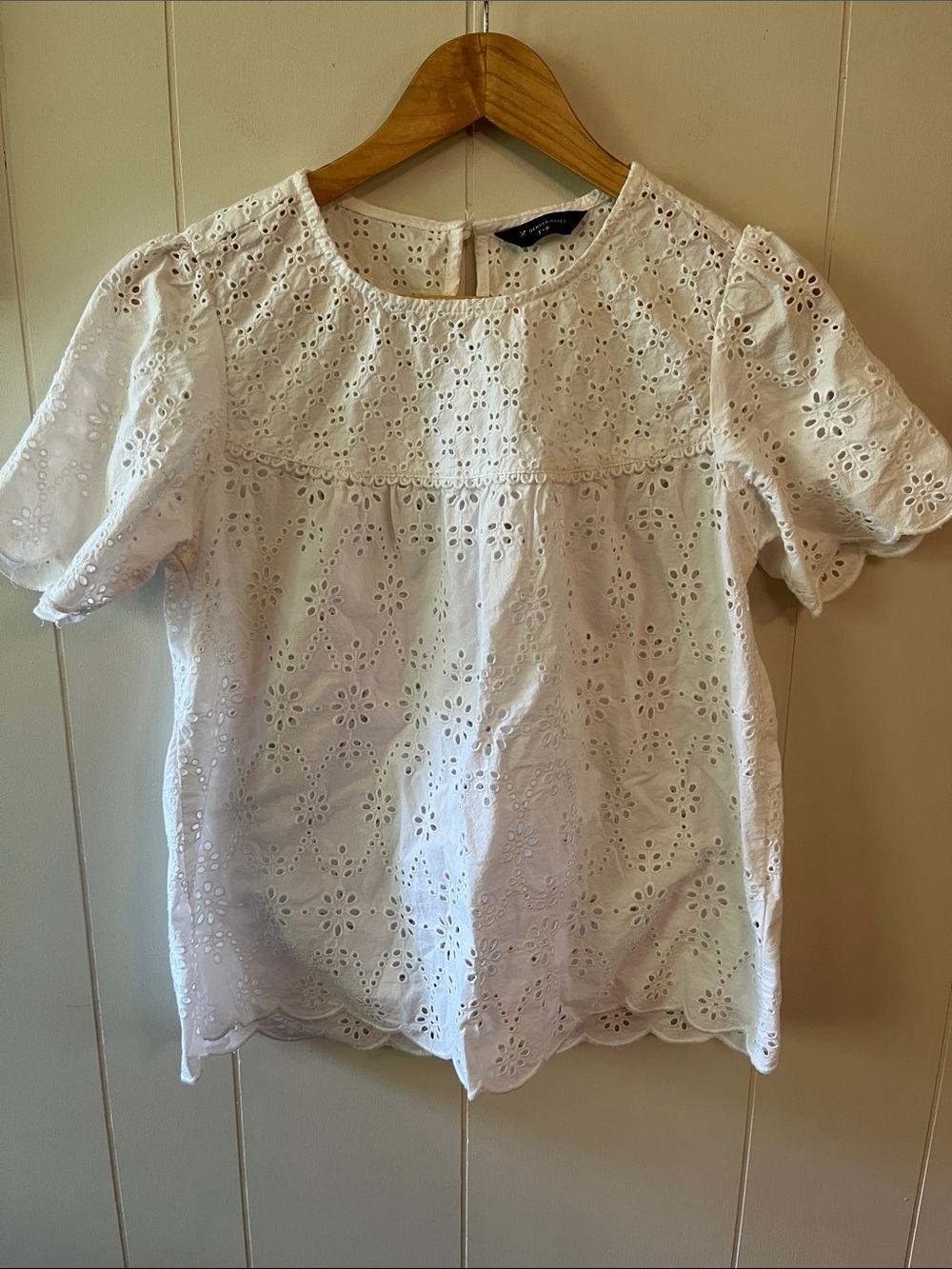 Denver Hayes White Eyelet Top